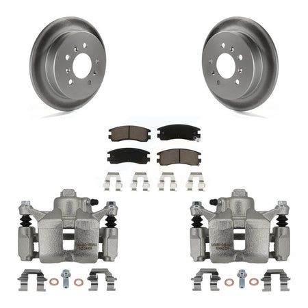 Rear Brake Caliper Coat Rotors Ceramic Pad Kit For Chevrolet Impala Buick LaCrosse Monte KCG-100225C