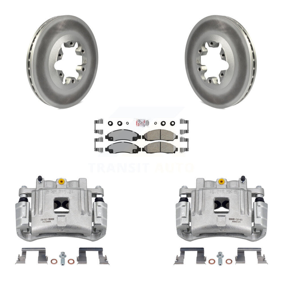 Front Brake Caliper Coat Rotor & Ceramic Pad Kit For Chevrolet Colorado GMC Canyon Isuzu KCG-100225N