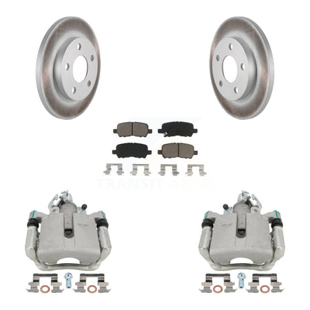 Rear Disc Brake Caliper Coated Rotors And Ceramic Pads Kit For Chevrolet Impala Pontiac Grand Prix Buick LaCrosse Limited Allure KCG-100226C by Transit Auto