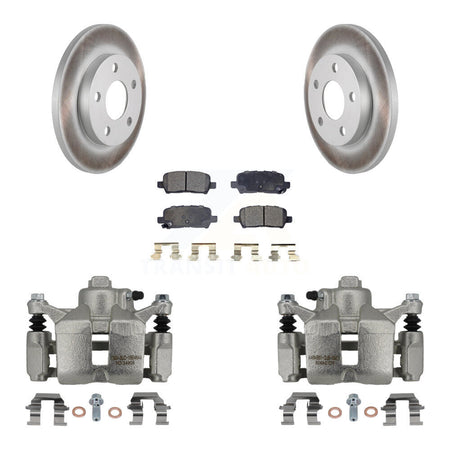 Rear Disc Brake Caliper Coated Rotors And Semi-Metallic Pads Kit For Chevrolet Impala KCG-100226P