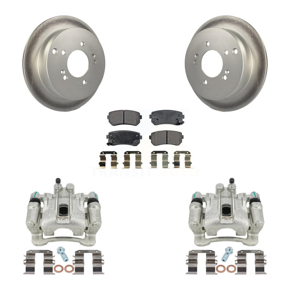 Rear Disc Brake Caliper Coated Rotors And Ceramic Pads Kit For Hyundai Tucson Kia Sportage AWD KCG-100226T