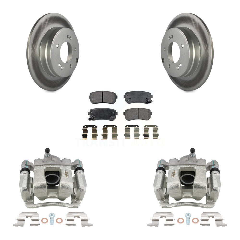 Rear Disc Brake Caliper Coated Rotors And Ceramic Pads Kit For Hyundai Tucson KCG-100229T