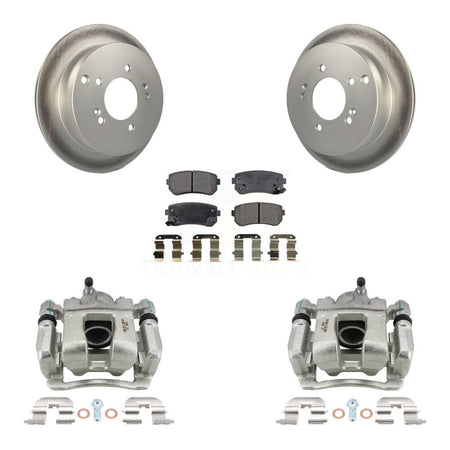 Rear Brake Caliper Coat Rotors & Ceramic Pad Kit For 2016 Kia Sportage AWD From 12 10 15 KCG-100230T