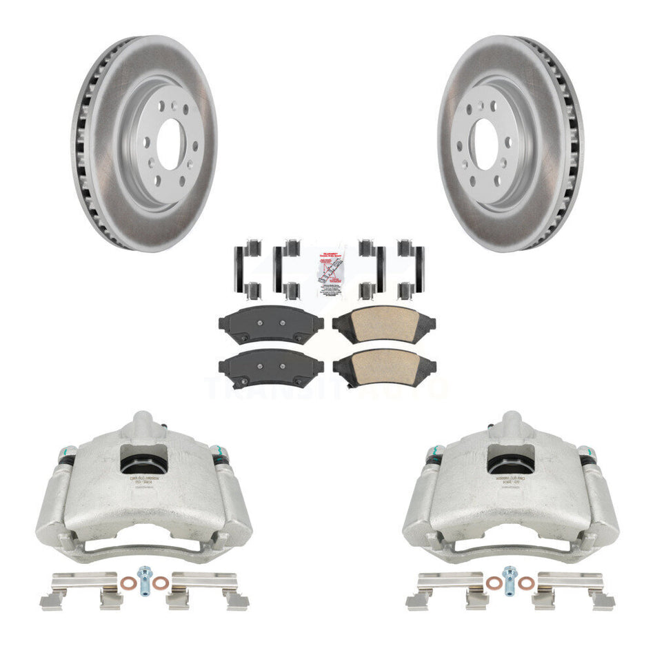 Front Disc Brake Caliper Coated Rotors And Ceramic Pads Kit For Chevrolet Uplander Buick Terraza Pontiac Montana Saturn Relay KCG-100233N