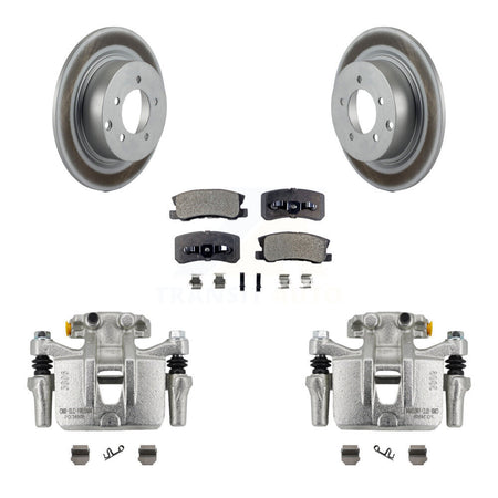 Rear Disc Brake Caliper Coated Rotors And Ceramic Pads Kit For Mitsubishi Outlander KCG-100235T