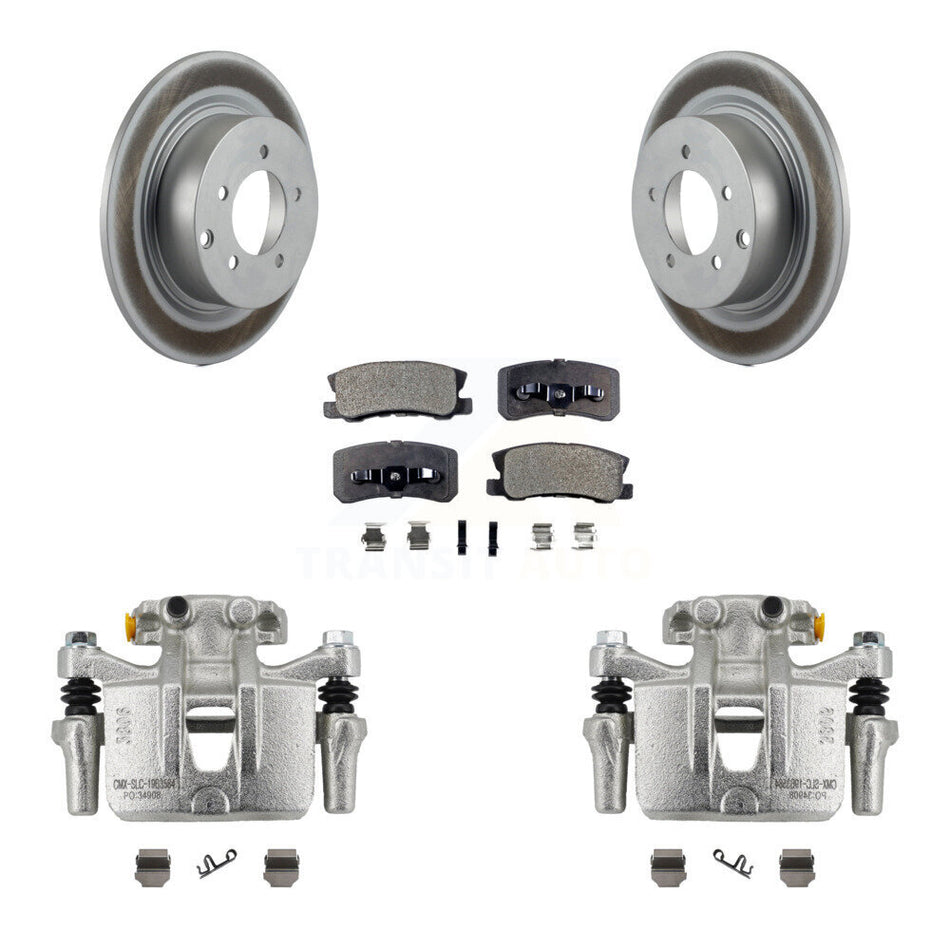 Rear Disc Brake Caliper Coated Rotors And Ceramic Pads Kit For Mitsubishi Outlander KCG-100235T