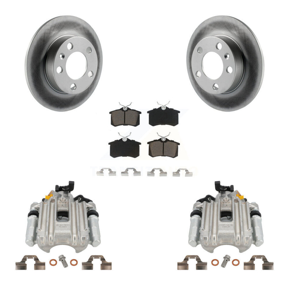 Rear Disc Brake Caliper Coated Rotors And Ceramic Pads Kit For Volkswagen Jetta City KCG-100236C
