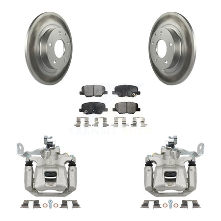 Rear Disc Brake Caliper Coated Rotors And Ceramic Pads Kit For 2014-2015 Mazda 6 KCG-100236T