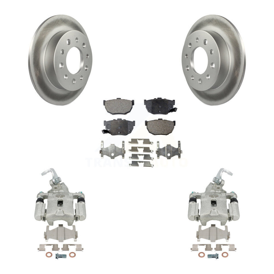 Rear Disc Brake Caliper Coated Rotors And Ceramic Pads Kit For Hyundai Tiburon KCG-100238T