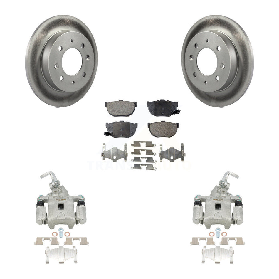 Rear Disc Brake Caliper Coated Rotors And Ceramic Pads Kit For Kia Spectra Spectra5 KCG-100240T