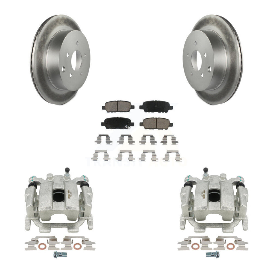 Rear Disc Brake Caliper Coated Rotors And Ceramic Pads Kit For Nissan Murano INFINITI Pathfinder QX60 Q50 Quest JX35 M37 Q60 Q70 Q70L M56 M35h KCG-100248C