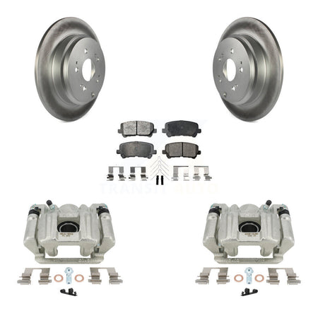 Rear Disc Brake Caliper Coated Rotors And Ceramic Pads Kit For Acura MDX ZDX KCG-100248T by Transit Auto