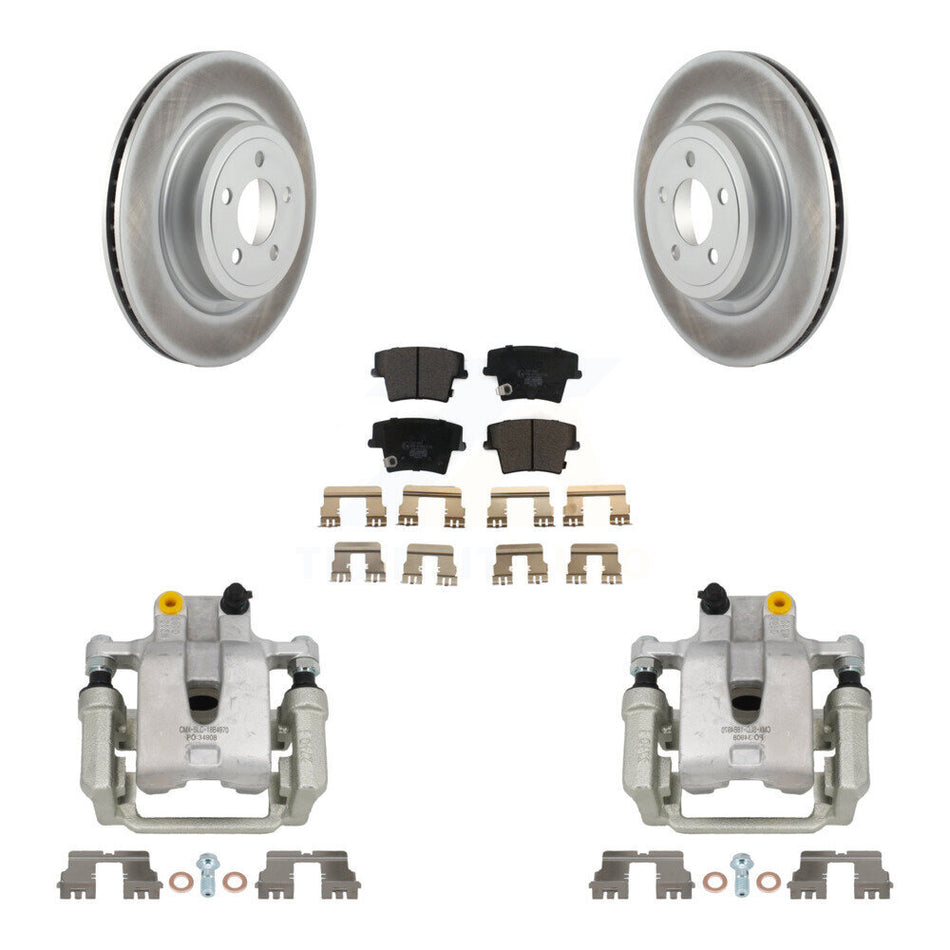 Rear Disc Brake Caliper Coat Rotor Ceramic Pad Kit For Dodge Charger With Police Package KCG-100251T