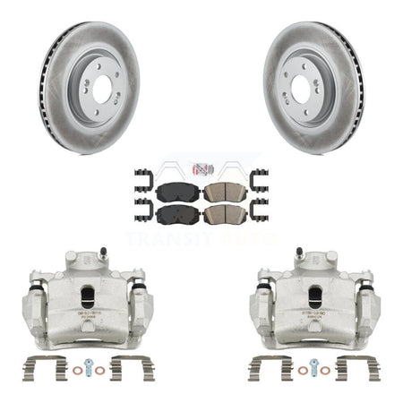 Front Disc Brake Caliper Coated Rotors And Ceramic Pad Kit For Hyundai Sonata Kia Optima KCG-100253N