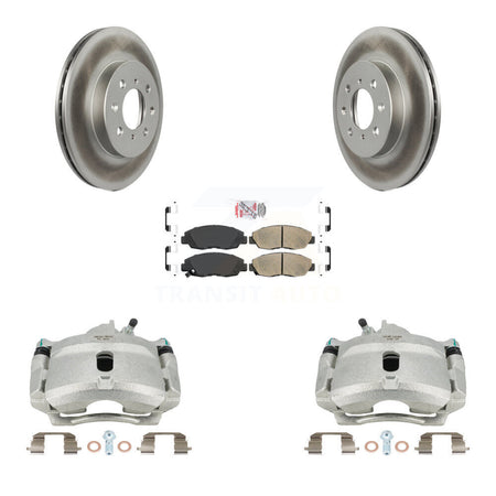 Front Disc Brake Caliper Coated Rotors And Ceramic Pads Kit For Honda Civic Insight Acura EL KCG-100256N by Transit Auto