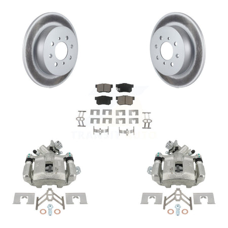 Rear Disc Brake Caliper Coated Rotors And Ceramic Pads Kit For Honda Civic Acura EL KCG-100261C