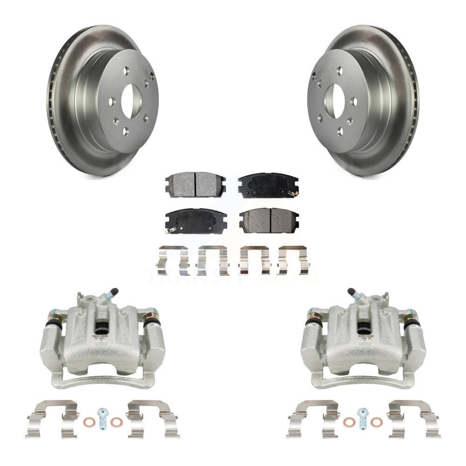 Rear Disc Brake Caliper Coat Rotor And Ceramic Pad Kit For Chevrolet Equinox GMC Terrain KCG-100261T