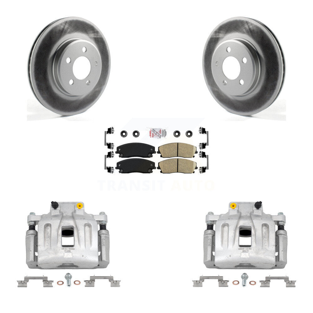 Front Brake Caliper Coat Rotor Ceramic Pad Kit For Chrysler 300 Dodge Charger Challenger KCG-100269N