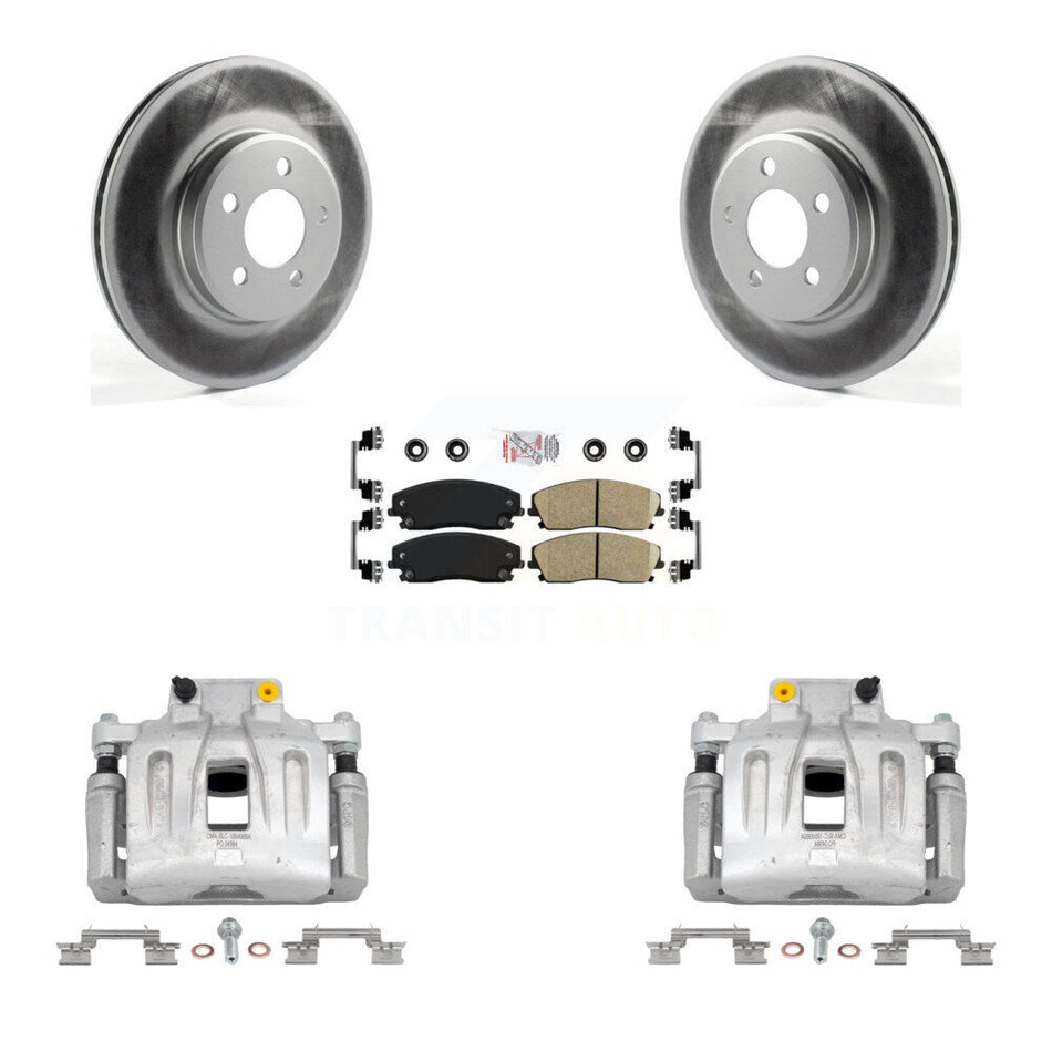 Front Brake Caliper Coat Rotor Ceramic Pad Kit For Chrysler 300 Dodge Charger Challenger KCG-100269N