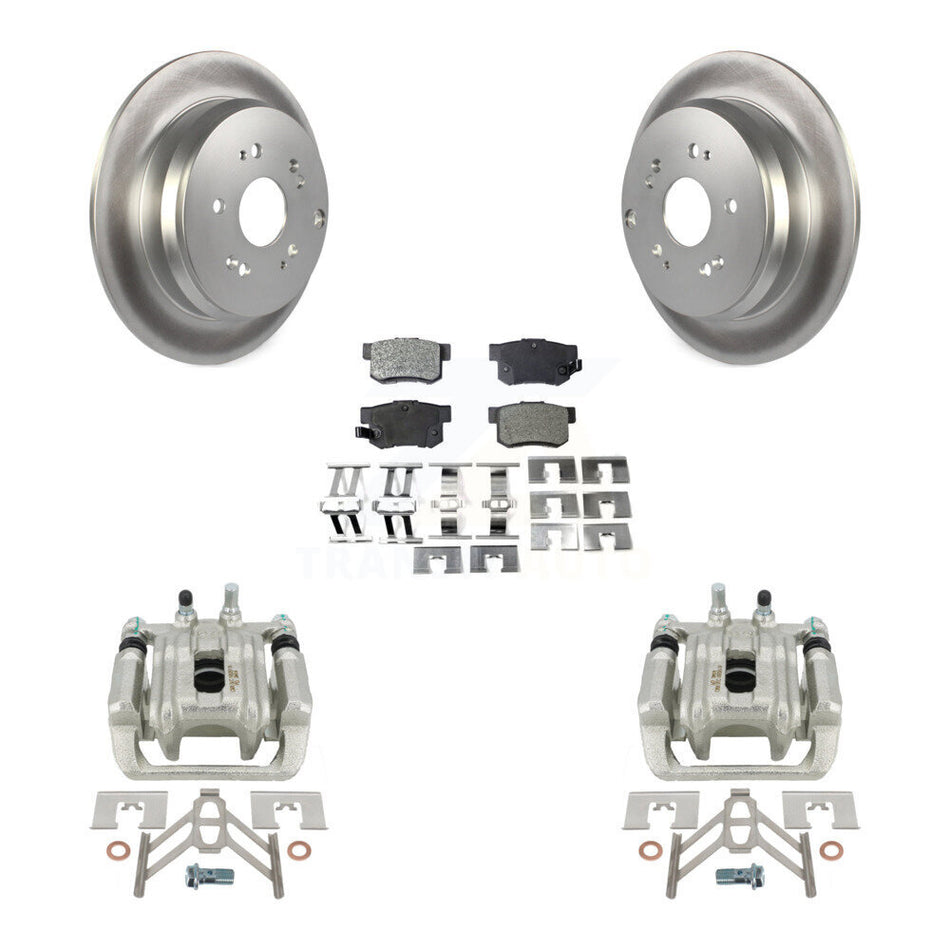 Rear Disc Brake Caliper Coated Rotors And Semi-Metallic Pads Kit For Acura RDX KCG-100274P