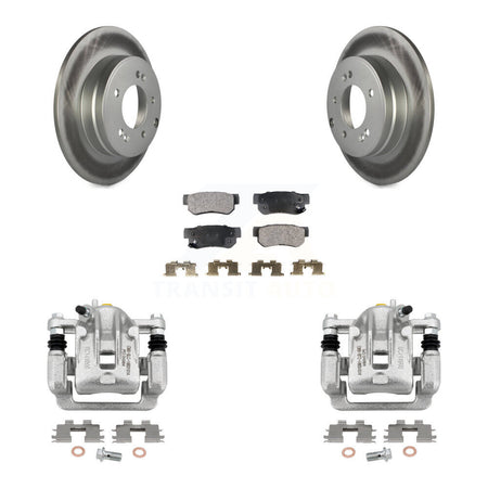 Rear Disc Brake Caliper Coated Rotors And Ceramic Pads Kit For Hyundai Sonata 3.3L KCG-100274T