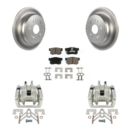 Rear Disc Brake Caliper Coated Rotors And Ceramic Pads Kit For Honda CR-V Acura RDX KCG-100275C by Transit Auto