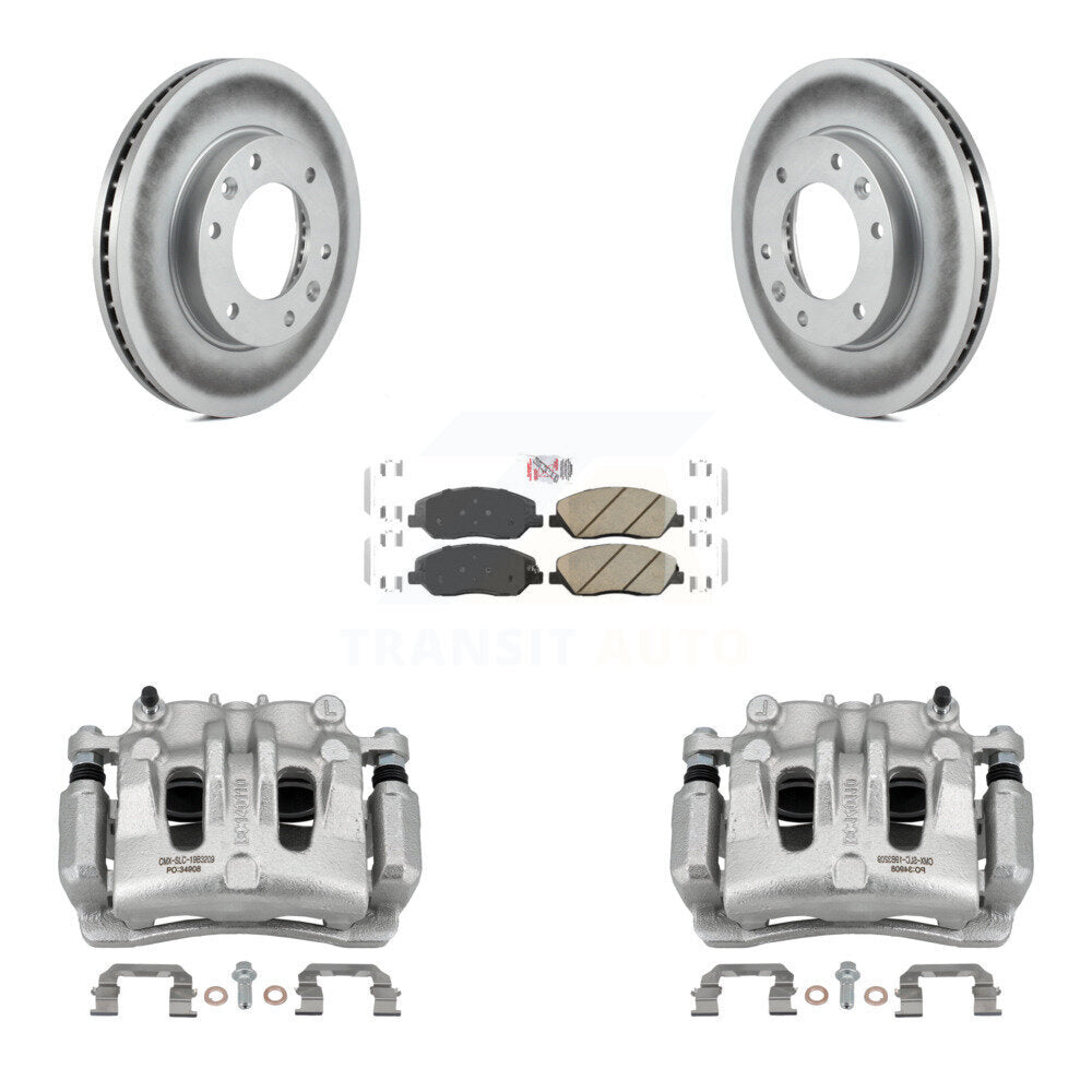 Front Disc Brake Caliper Coat Rotor And Ceramic Pad Kit For Kia Sedona Hyundai Entourage KCG-100277N