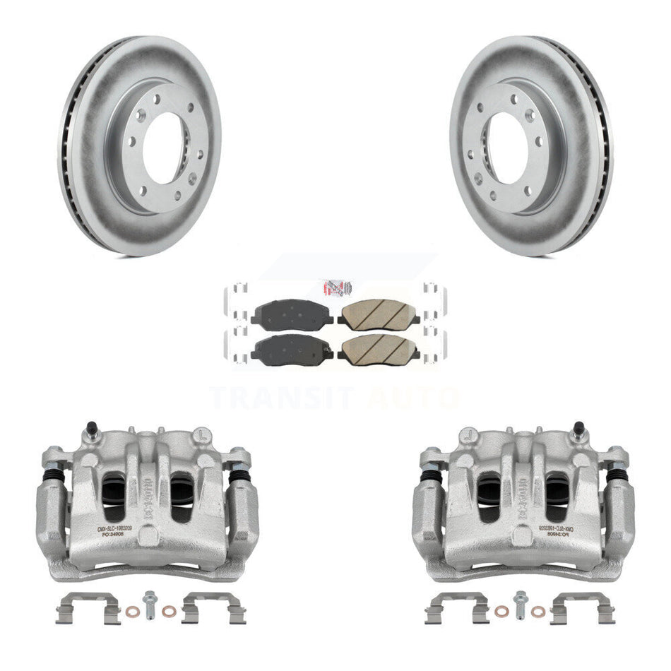Front Disc Brake Caliper Coat Rotor And Ceramic Pad Kit For Kia Sedona Hyundai Entourage KCG-100277N