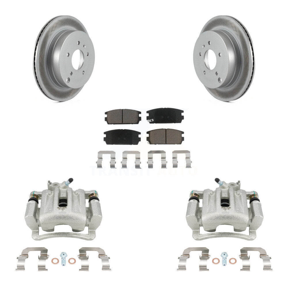 Rear Brake Caliper Coat Rotors Ceramic Pad Kit For Chevrolet Equinox Pontiac Torrent Vue KCG-100278C