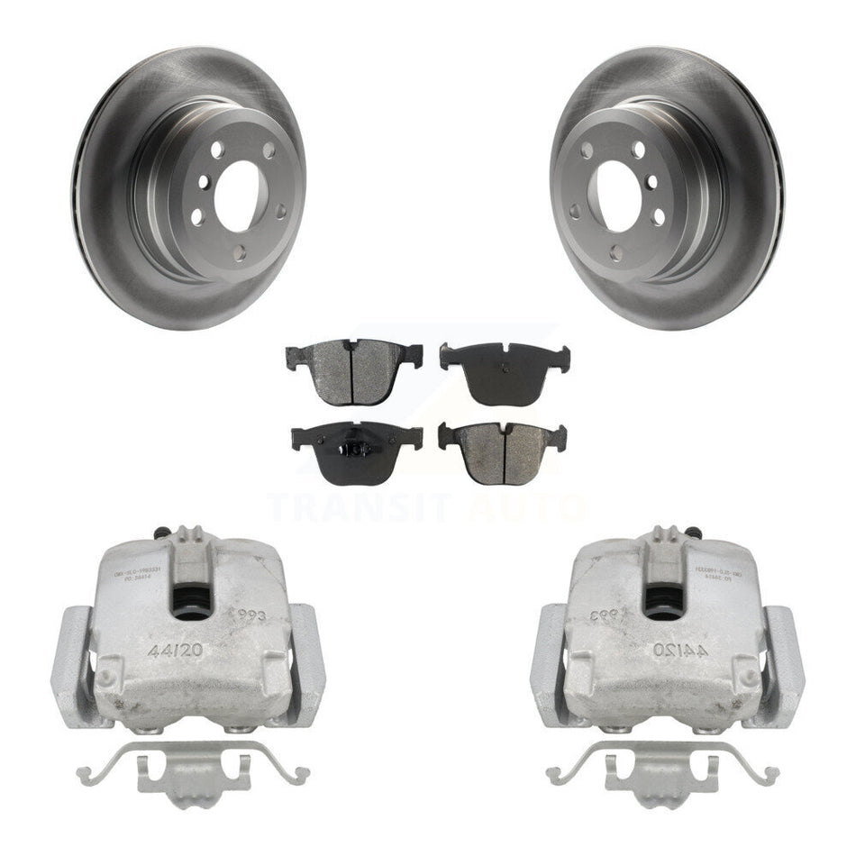 Rear Disc Brake Caliper Coated Rotors And Semi-Metallic Pads Kit For 2009 BMW X6 xDrive35i with 3.0L From 10 08 KCG-100279S