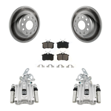 Rear Brake Caliper Coat Rotor Ceramic Pad Kit For Audi A3 With 272mm Diameter KCG-100282C