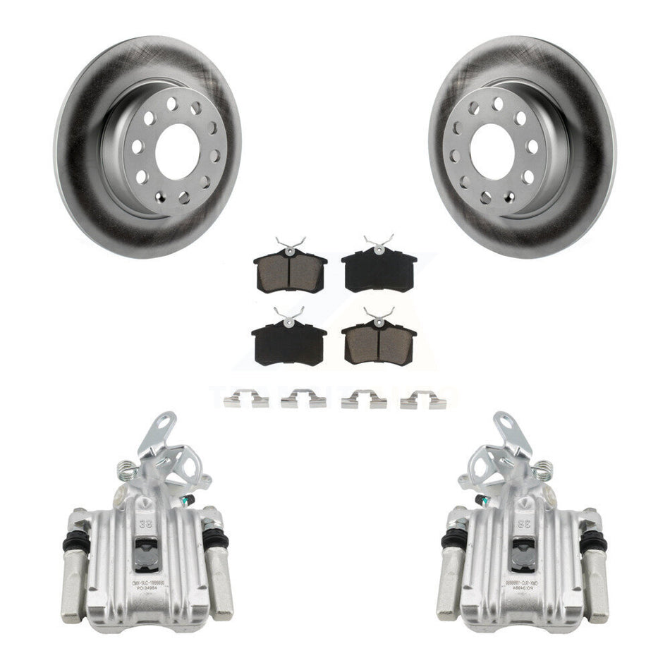 Rear Brake Caliper Coat Rotor Ceramic Pad Kit For Audi A3 With 272mm Diameter KCG-100282C