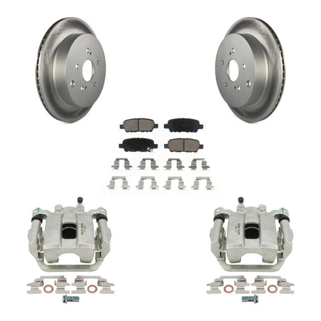 Rear Disc Brake Caliper Coated Rotors And Ceramic Pads Kit For 2009-2013 Suzuki Grand Vitara KCG-100286C by Transit Auto