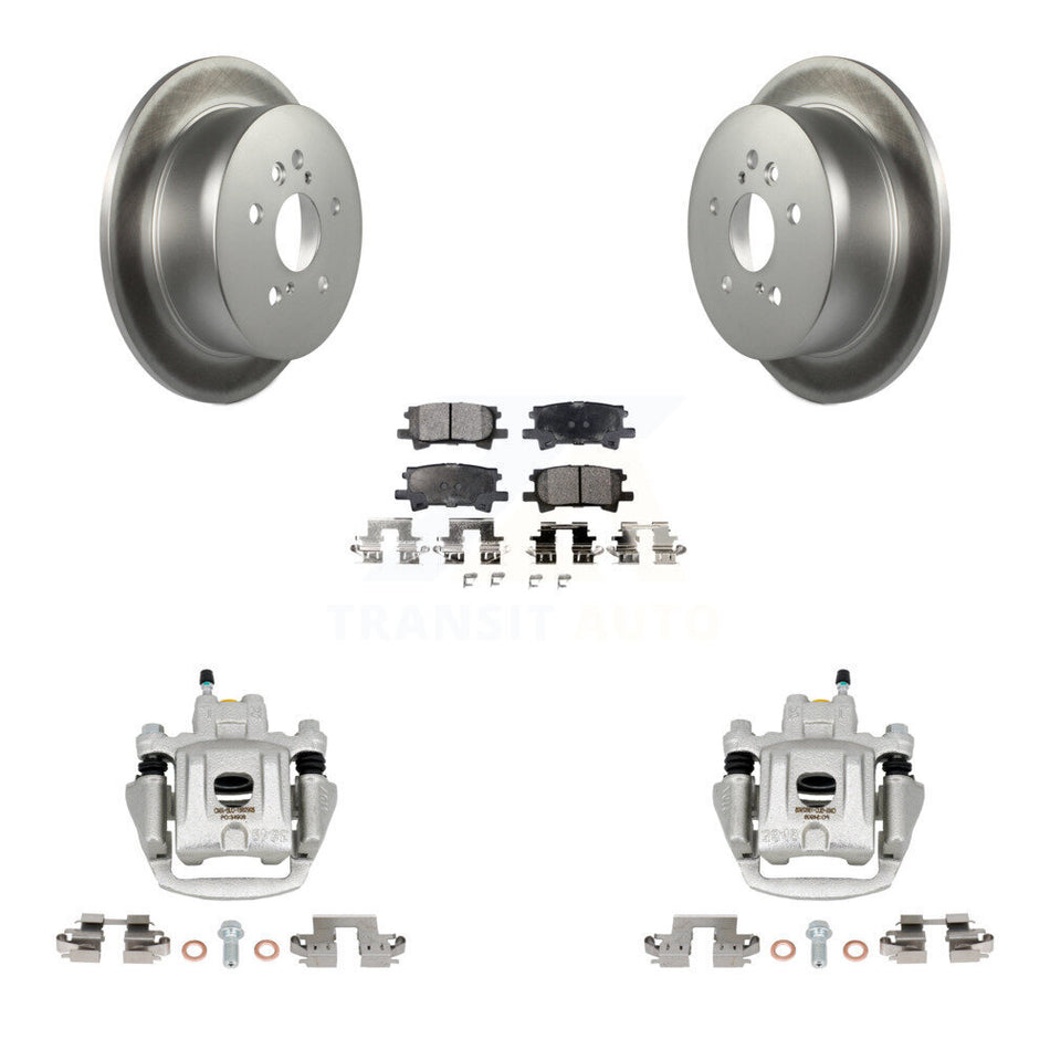 Rear Disc Brake Caliper Coated Rotors And Ceramic Pads Kit For Toyota Highlander KCG-100287T