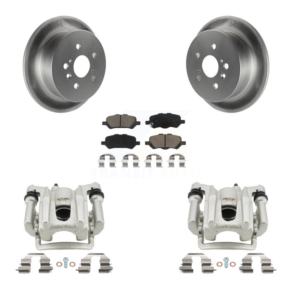 Rear Disc Brake Caliper Coated Rotors And Ceramic Pads Kit For 2009-2016 Toyota Venza KCG-100291C