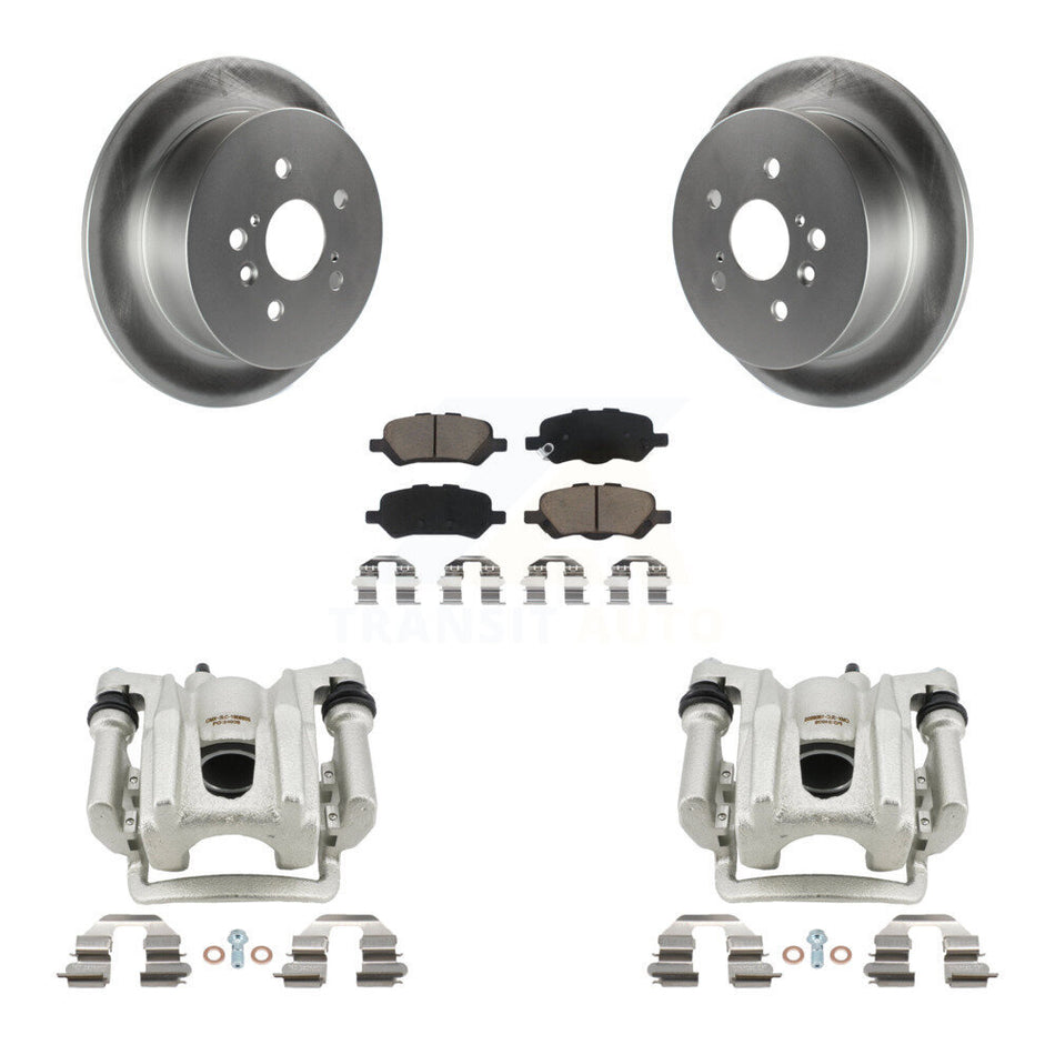 Rear Disc Brake Caliper Coated Rotors And Ceramic Pads Kit For 2009-2016 Toyota Venza KCG-100291C
