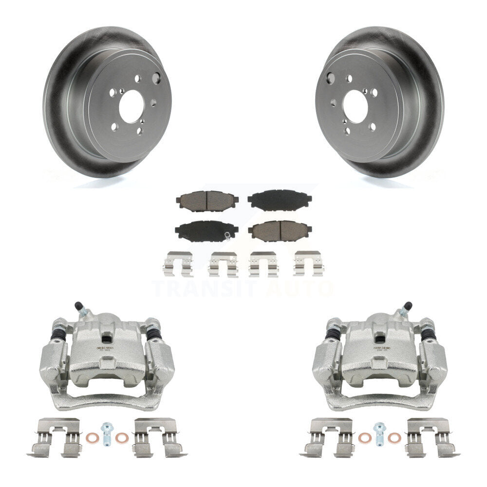 Rear Disc Brake Caliper Coated Rotor And Ceramic Pad Kit For Subaru Impreza Forester WRX KCG-100292C