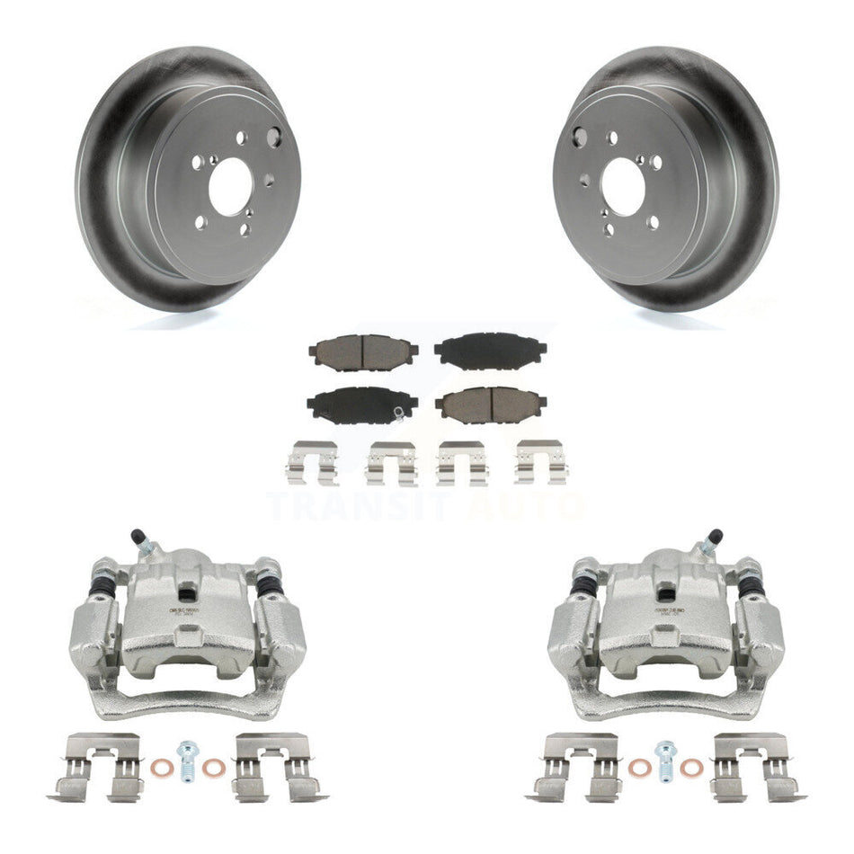 Rear Disc Brake Caliper Coated Rotor And Ceramic Pad Kit For Subaru Impreza Forester WRX KCG-100292C