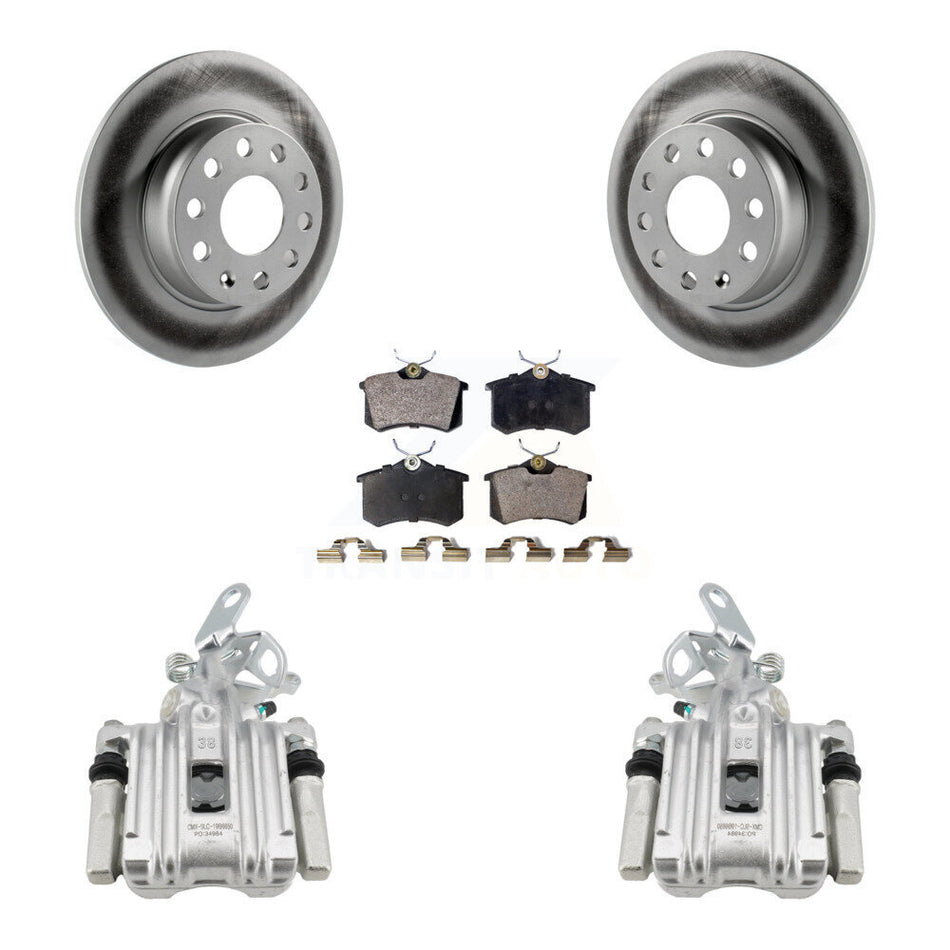 Rear Brake Caliper Coat Rotor Ceramic Pad Kit For Audi A3 With 272mm Diameter KCG-100292T