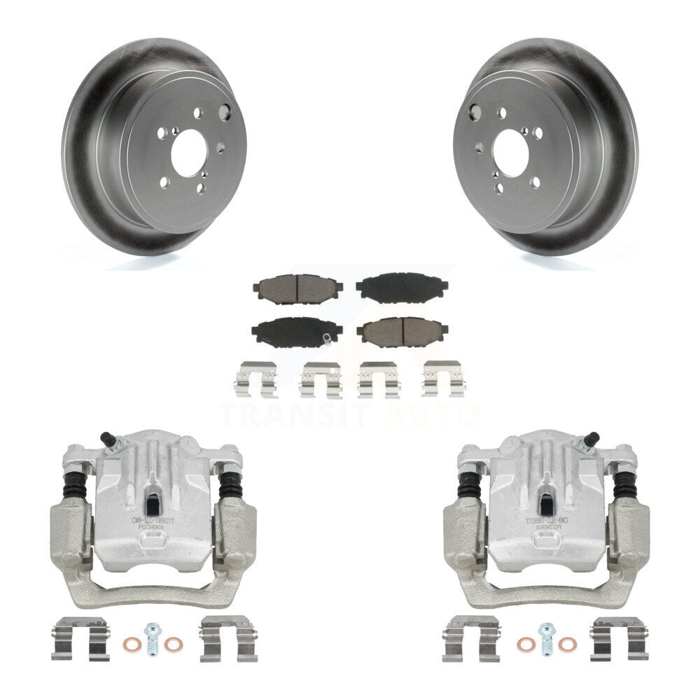Rear Disc Brake Caliper Coated Rotors And Ceramic Pads Kit For Subaru Outback Legacy KCG-100293C