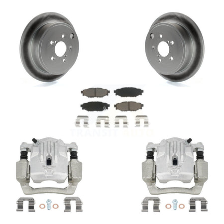 Rear Disc Brake Caliper Coated Rotors And Ceramic Pads Kit For Subaru Outback Legacy KCG-100293C