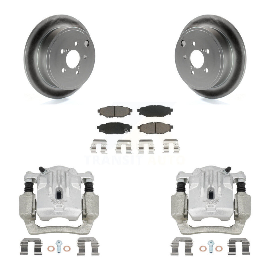 Rear Disc Brake Caliper Coated Rotors And Ceramic Pads Kit For Subaru Outback Legacy KCG-100293C