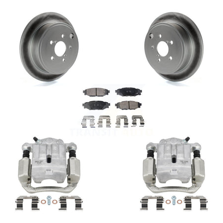 Rear Disc Brake Caliper Coated Rotors And Semi-Metallic Pads Kit For Subaru Legacy KCG-100293P