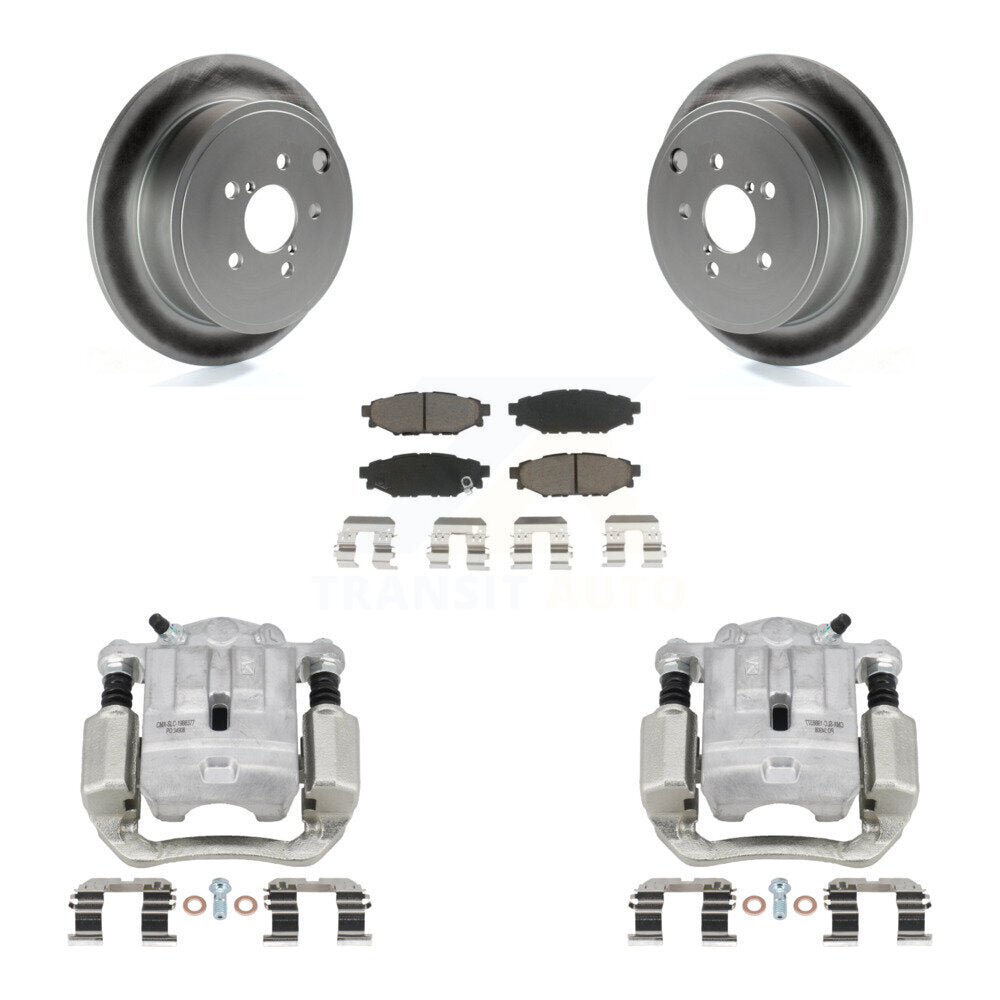 Rear Brake Caliper Coat Rotor & Ceramic Pad Kit For Subaru Legacy 2.5L with Turbocharged KCG-100294C