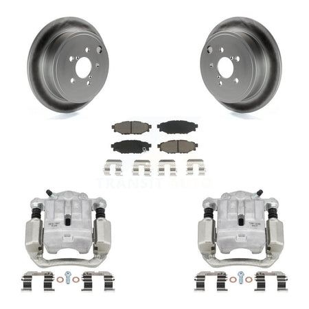 Rear Brake Caliper Coat Rotor & Ceramic Pad Kit For Subaru Legacy 2.5L with Turbocharged KCG-100294C