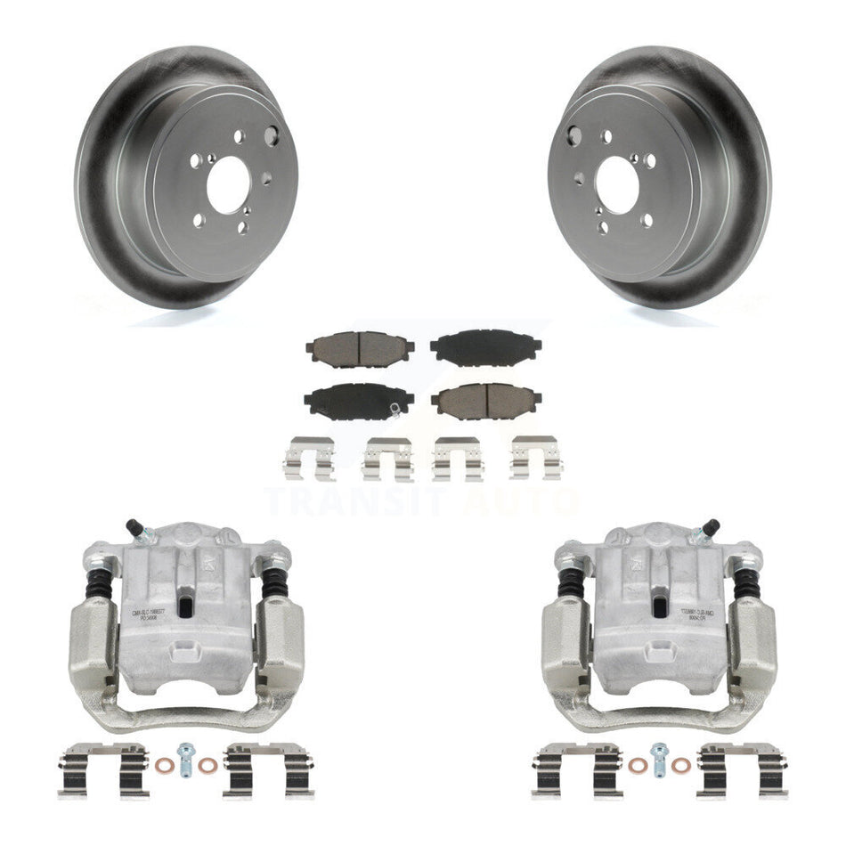 Rear Brake Caliper Coat Rotor & Ceramic Pad Kit For Subaru Legacy 2.5L with Turbocharged KCG-100294C