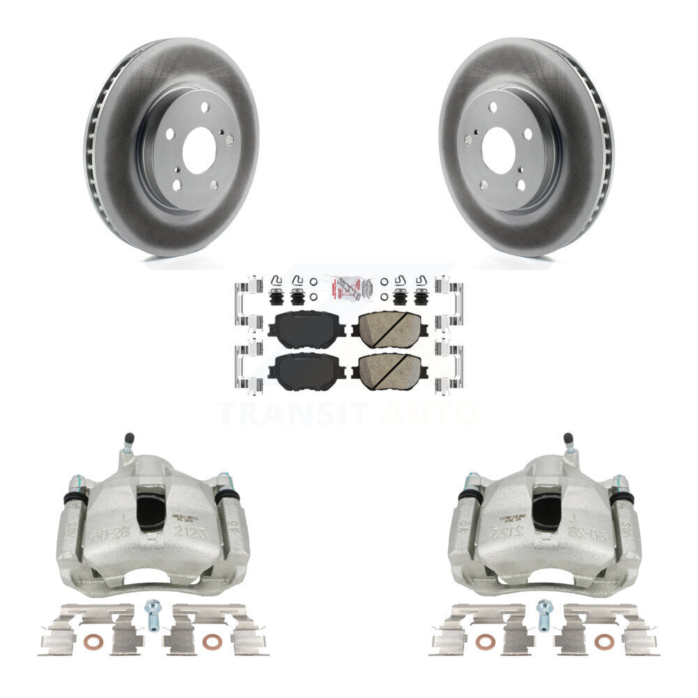 Front Disc Brake Caliper Coated Rotors And Ceramic Pads Kit For Lexus IS250 KCG-100294N