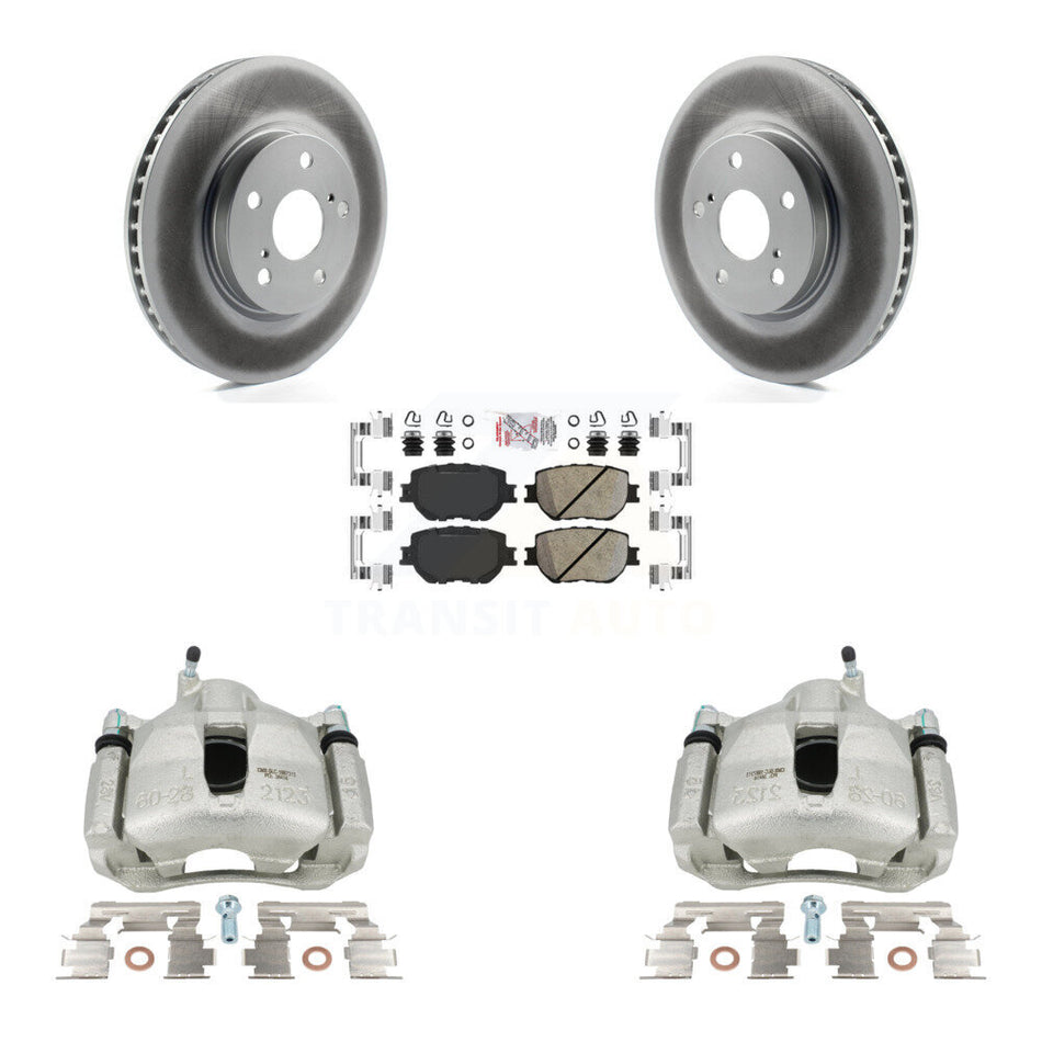 Front Disc Brake Caliper Coated Rotors And Ceramic Pads Kit For Lexus IS250 KCG-100294N
