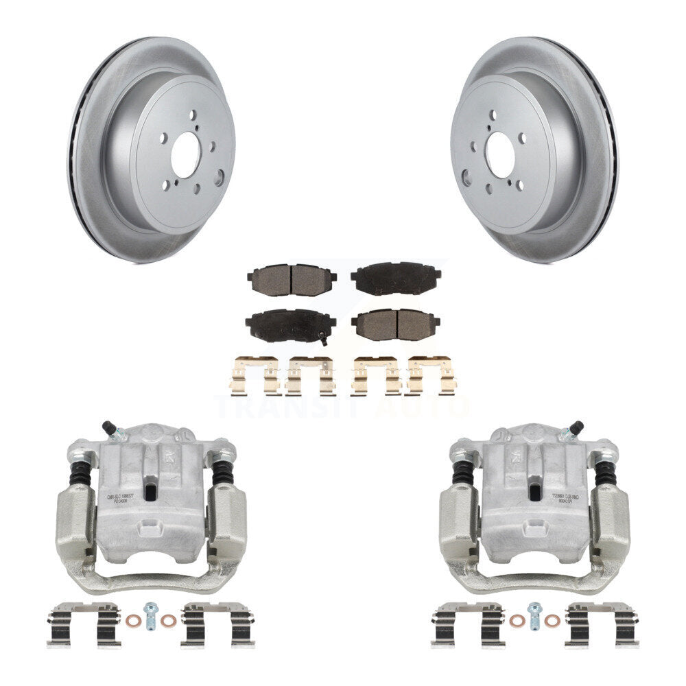 Rear Disc Brake Caliper Coated Rotor And Semi-Metallic Pad Kit For Subaru Outback Legacy KCG-100294P