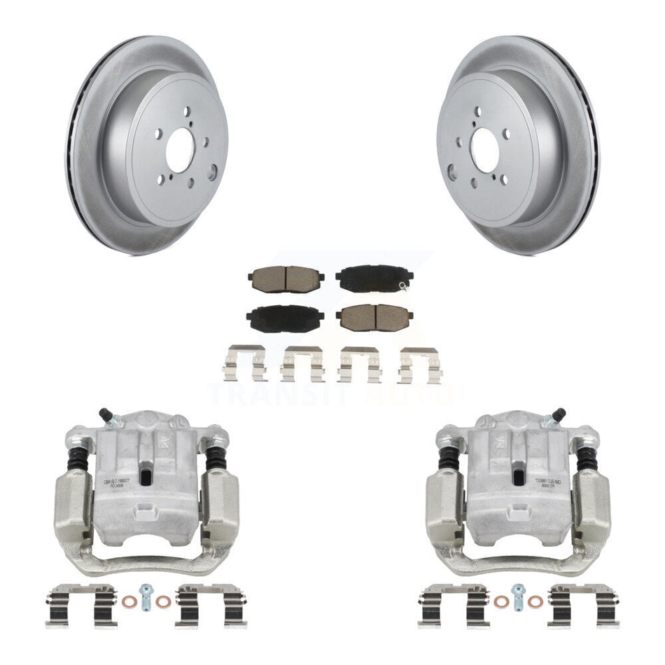 Rear Disc Brake Caliper Coated Rotors And Ceramic Pads Kit For Subaru Outback Legacy KCG-100295C